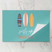 サーフスアップBOYサーフボード誕生日パーティーランチョンマット ペーパーパッド (折り畳み)