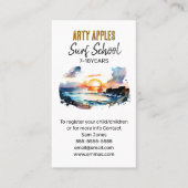 サーフスクールビーチ – ウォータースポーツインストラクター 名刺 (正面)