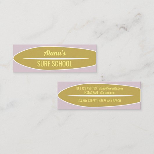 サーフスクール名刺 スキニー名刺 (正面/裏面)