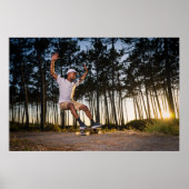 サーフスケーターのトレーニングサーフィン移動 ポスター (正面)