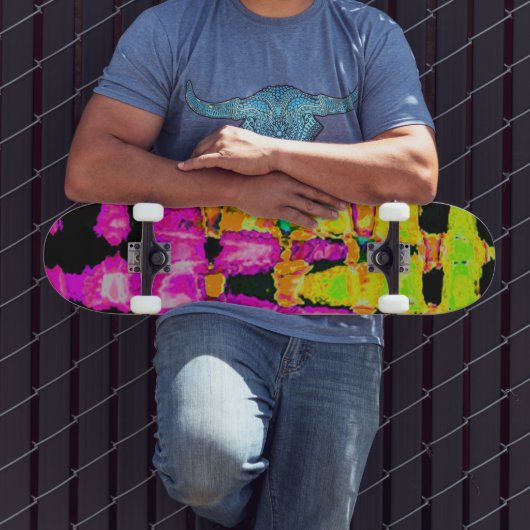 サーフスタイルカラー：紫とオリーブグリーン スケートボード (室外3)