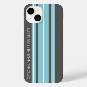 サーフストライプボードのレース – グレーとブルーレース Case-Mate iPhone 14ケース