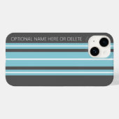サーフストライプボードのレース – グレーとブルーレース Case-Mate iPhoneケース (裏面 (横))