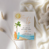 サーフズアップサマービーチ誕生日パーティー 招待状