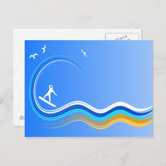 サーフズアップサーファーサーフィンポストカードポストカード ポストカード (正面/裏面)
