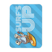 サーフズアップサーフィンポーラークマとカクテルマンガ マグネット (縦)