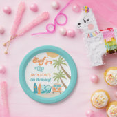 サーフズアップサーフビーチバースデーパーティー紙プレート ペーパープレート (パーティー)