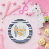 サーフズアップサーフボードビーチ誕生日紙プレート ペーパープレート (パーティー)