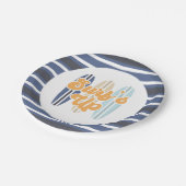 サーフズアップサーフボードビーチ誕生日紙プレート ペーパープレート (アングル)