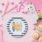 サーフズアップサーフボードビーチ誕生日紙プレート ペーパープレート (パーティー)