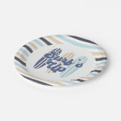 サーフズアップサーフボードビーチ誕生日紙プレート ペーパープレート (アングル)