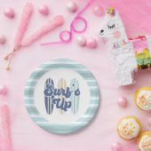 サーフズアップサーフボードビーチ誕生日紙プレート ペーパープレート (パーティー)