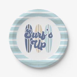サーフズアップサーフボードビーチ誕生日紙プレート ペーパープレート