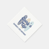 サーフズアップサーフボードビーチ誕生日 スタンダードカクテルナプキン (角)