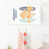 サーフズアップサーフボードビーチ誕生日 横断幕 (インサイチュ)