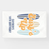 サーフズアップサーフボードビーチ誕生日 横断幕 (横)