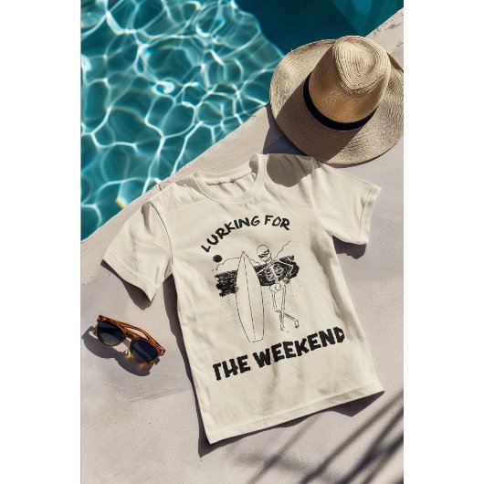 サーフズアップスケルトンサーフボードスケーター/ビーチウェア Tシャツ