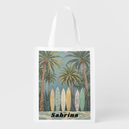 サーフズアップパステルスタイル パーソナライズされた エコバッグ
