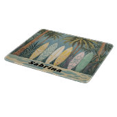 サーフズアップパステルスタイル パーソナライズされた カッティングボード (角)