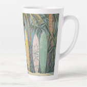 サーフズアップパステルスタイル パーソナライズされた カフェラテマグ (右)