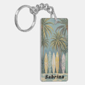 サーフズアップパステルスタイル パーソナライズされた キーホルダー (正面左)