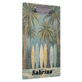 サーフズアップパステルスタイル パーソナライズされた クリップボード (右)