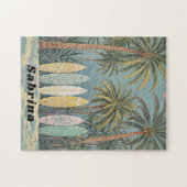 サーフズアップパステルスタイル パーソナライズされた ジグソーパズル (横)