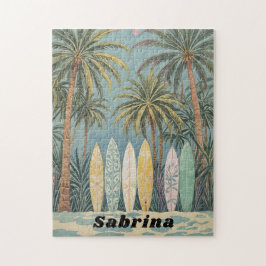 サーフズアップパステルスタイル パーソナライズされた ジグソーパズル