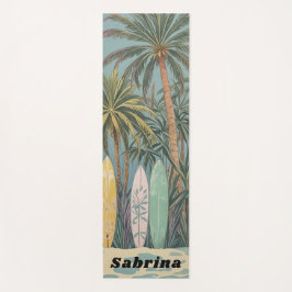 サーフズアップパステルスタイル パーソナライズされた ヨガマット