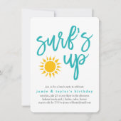 サーフズアップビーチパーティの招待状 招待状 (正面)
