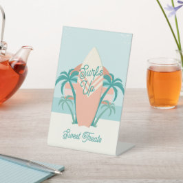 サーフズアップビーチパーティーレトロ看板 台座サイン