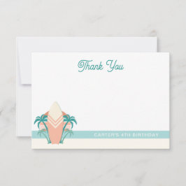 サーフズアップビーチレトロサンキューカード サンキューカード