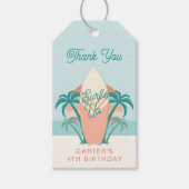 サーフズアップビーチ誕生日パーティギフトラベル ギフトタグ (正面)