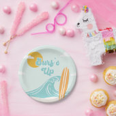 サーフズアップビーチ誕生日 ペーパープレート (パーティー)