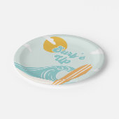 サーフズアップビーチ誕生日 ペーパープレート (アングル)