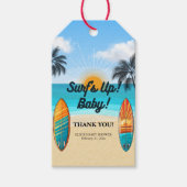 サーフズアップベビー – ベビーシャワー ギフトタグ (正面)
