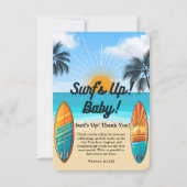 サーフズアップベビー – ベビーシャワー サンキューカード (正面)