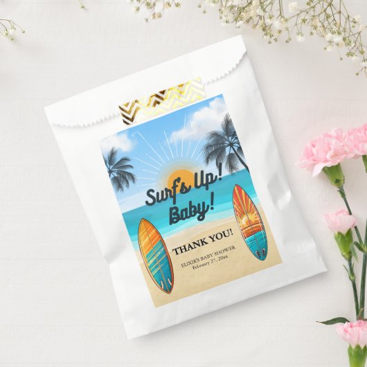 サーフズアップベビー – ベビーシャワー フェイバーバッグ (封をした状態)
