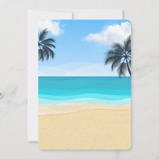 サーフズアップベビー – ベビーシャワー 招待状 (裏面)