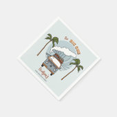 サーフズアップ海波誕生日紙ナプキンス スタンダードカクテルナプキン (角)