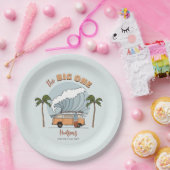 サーフズアップ海波誕生日紙プレート ペーパープレート (パーティー)