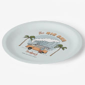 サーフズアップ海波誕生日紙プレート ペーパープレート (アングル)