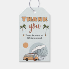 サーフズアップ誕生日サンキューラベル ギフトタグ