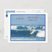 「サーフズアップ/カウアイ葉書 ポストカード (正面/裏面)