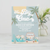 サーフズアップ 1歳誕生日招待状 招待状 (スタンド正面)