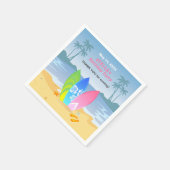 サーフズ・アップガーリー・バースデーパーティー スタンダードカクテルナプキン (角)