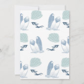 サーフツー素晴らしいモダンサーフサーフセカンドバースデーパーティー 招待状 (裏面)