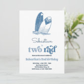 サーフツー素晴らしいモダンサーフサーフセカンドバースデーパーティー 招待状 (スタンド正面)