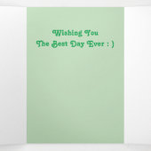 サーフドッグ誕生日カード 三つ折り招待状 (内部中)