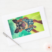 サーフドッグ 長方形シール (封筒)